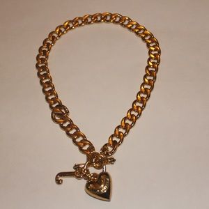 Juicy Couture Heart Pendant Necklace and Bracelet